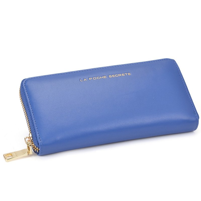 [] Favorites La Poche Secrete mo zipper long leather folder _ positive _ France Blue - Wallets - Genuine Leather Blue