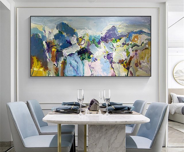 インテリア　絵画 油絵 題ー食堂ー f50 インテリア絵画 油絵 題ー食堂ー f50