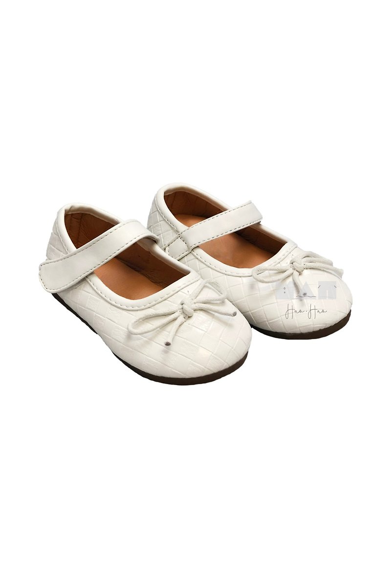 (rental only)HAO.HAO kids white woven shoes - รองเท้าเด็ก - วัสดุอื่นๆ ขาว