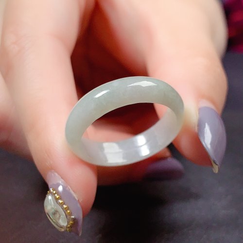 瓔珞珠寶盒 E.L.Jewelry Box 【求‧緣】飄花翡翠戒指戒圈|國際17.5圍|天然緬甸玉A貨翡翠|送禮