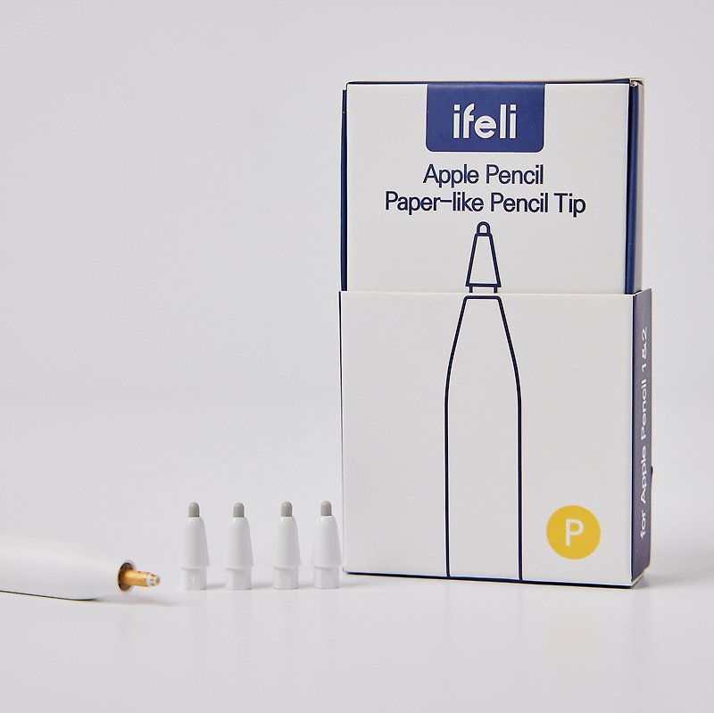 feltip Apple Pencil replacement tip paper tip 2 is included in the set - เคสแท็บเล็ต - พลาสติก ขาว