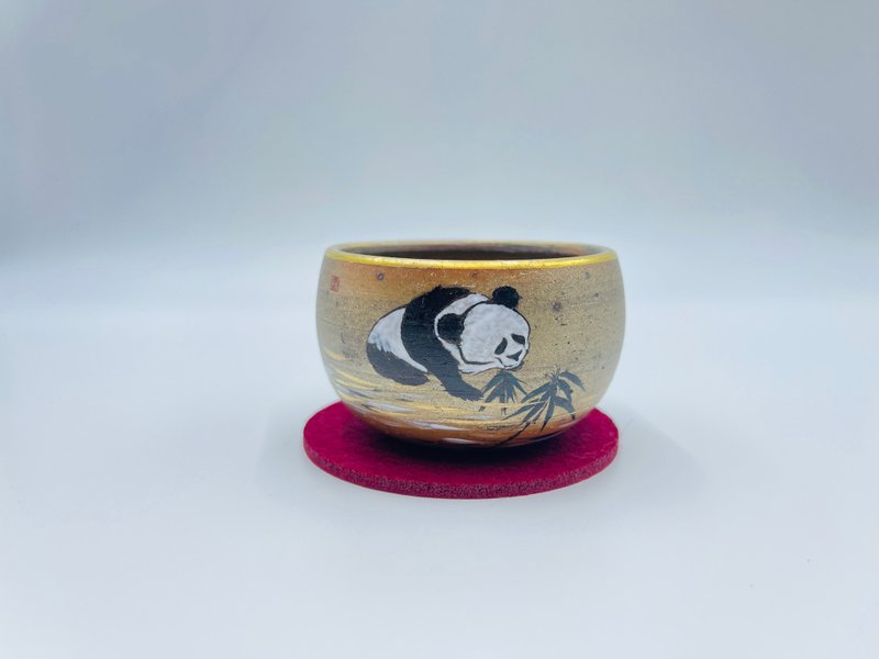小熊貓主人杯 - 茶壺/茶杯/茶具 - 陶 白色