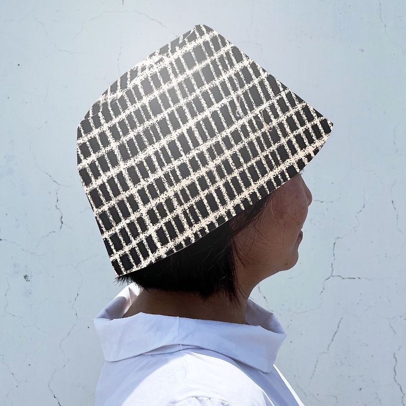 手作漁夫帽-日本私房布系列-黑白配 - 帽子 - 棉．麻 