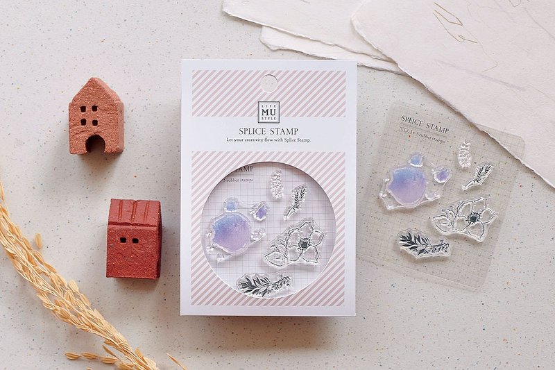 【拼貼印章】no.01-花未眠 | 水晶印章、透明印章、花草印章 - 印章/印台 - 矽膠 透明