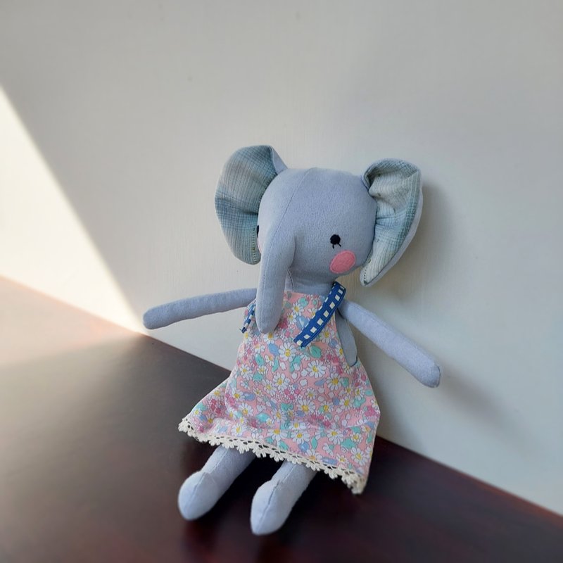 Elephant Rag doll - Stuffed Dolls & Figurines - Cotton & Hemp Silver