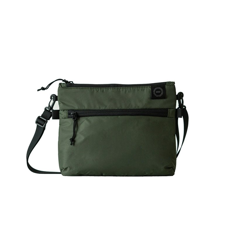 Mountain sacoche 2.0 Olive green water repellent shoulder bag - 其他 - 尼龍 綠色