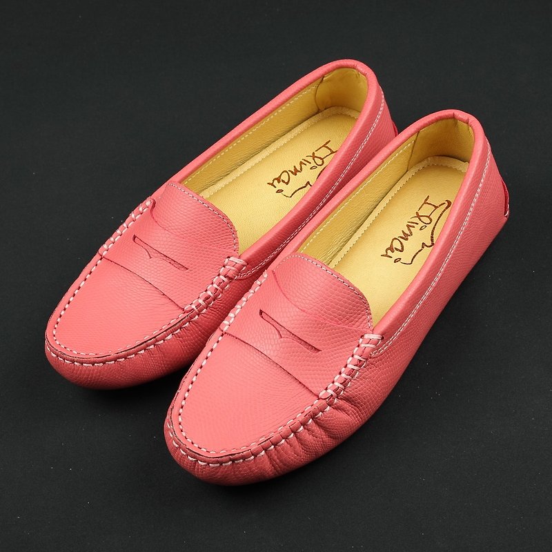 Q-Brick Bricks Socks - Maca Red - รองเท้าลำลองผู้หญิง - หนังแท้ สีแดง