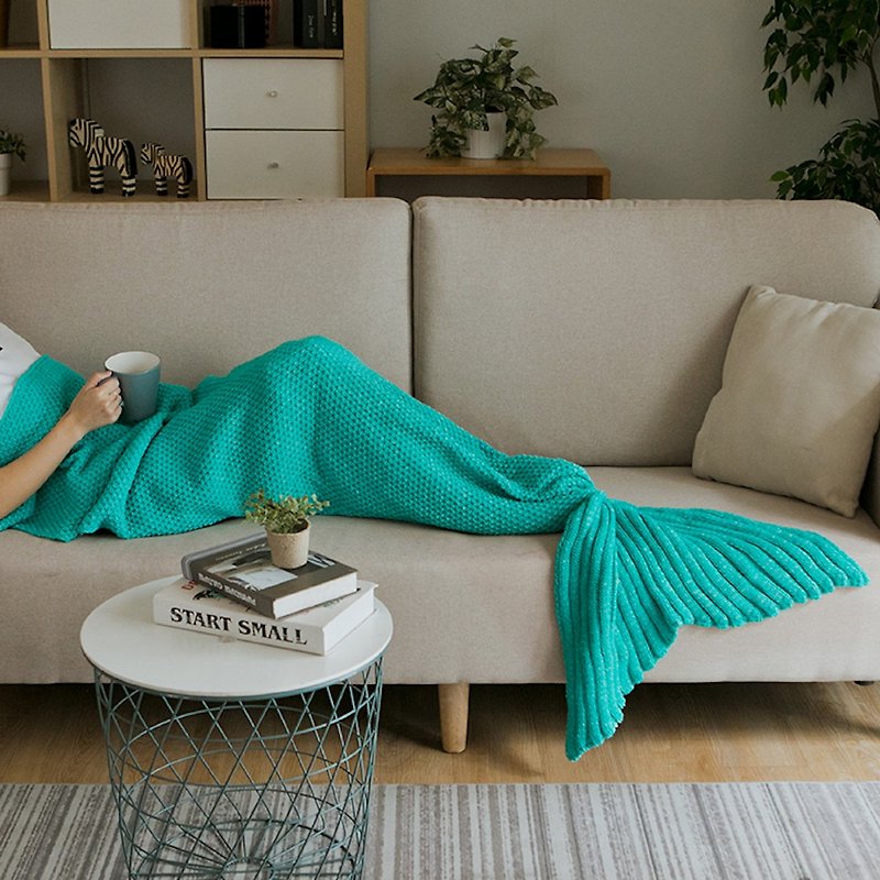 慵懶美人魚毯-優雅綠 - 棉被/毛毯 - 聚酯纖維 綠色