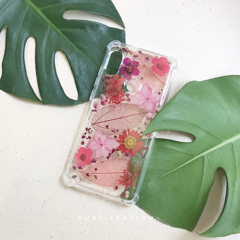 Girls love RED - pressed flowers iphone case - Phone Cases - Plants & Flowers Red