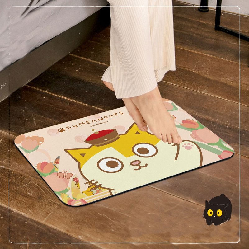 Huang Ama's Harem Life Tulip Series Soft Diatomite Mat 60x40cm - พรมปูพื้น - ยาง สึชมพู