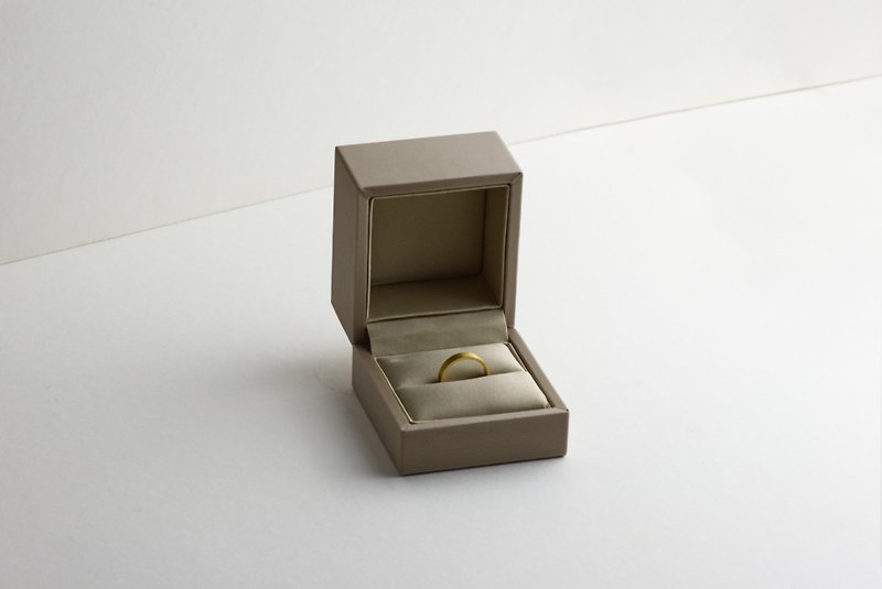 Champagne Gold Satin Ring Box - Storage - Other Man-Made Fibers 