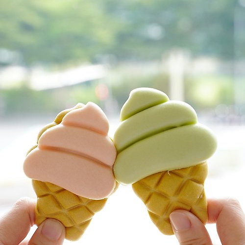 美姬饅頭 美姬饅頭 彩虹冰淇淋鮮乳造型饅頭 一盒6入