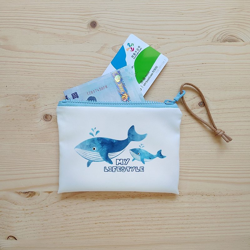 鯨魚_零錢卡片袋 - 零錢包/小錢包 - 聚酯纖維 藍色