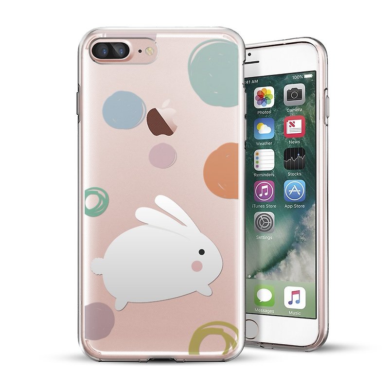 AppleWork iPhone 6 / 6S / 7 Plusオリジナル保護ケース - 白ウサギCHIP-065 - スマホケース - プラスチック ホワイト