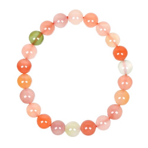 正佳珠寶 Gemsrich Jewelry 【正佳珠寶】鹽源瑪瑙 頂級川料果凍鹽源 8.1-8.7mm 鹽源瑪瑙手珠