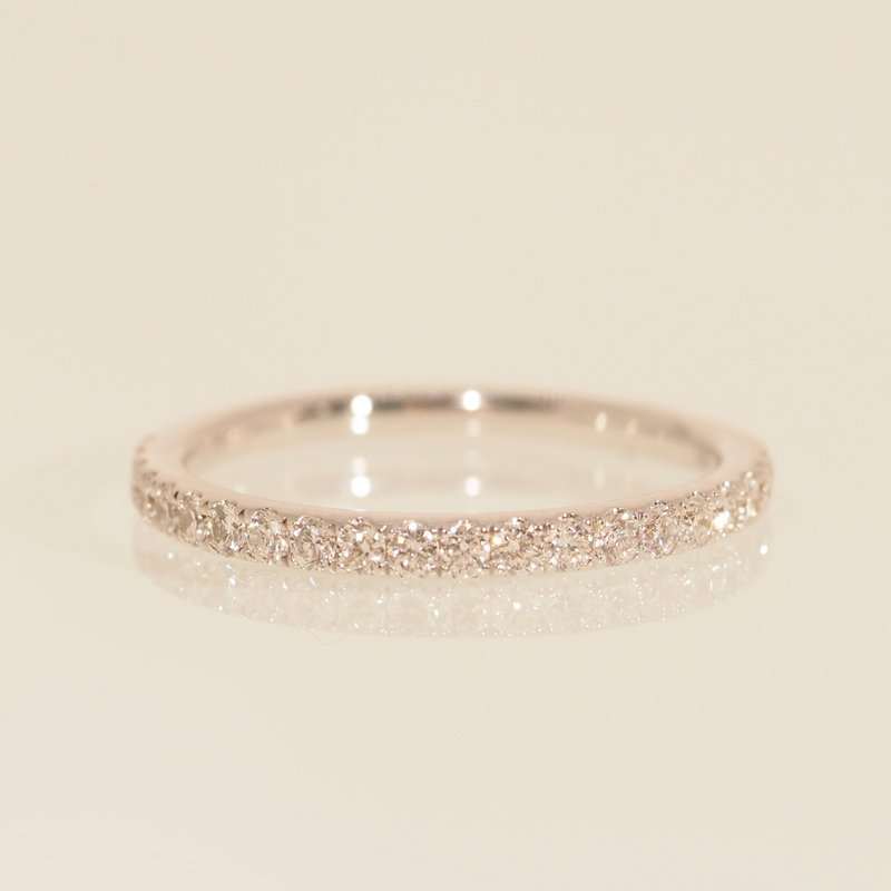 18K金經典鑽石加厚戒指 18K Gold Classic Diamond Band (Thi - 戒指 - 貴金屬 