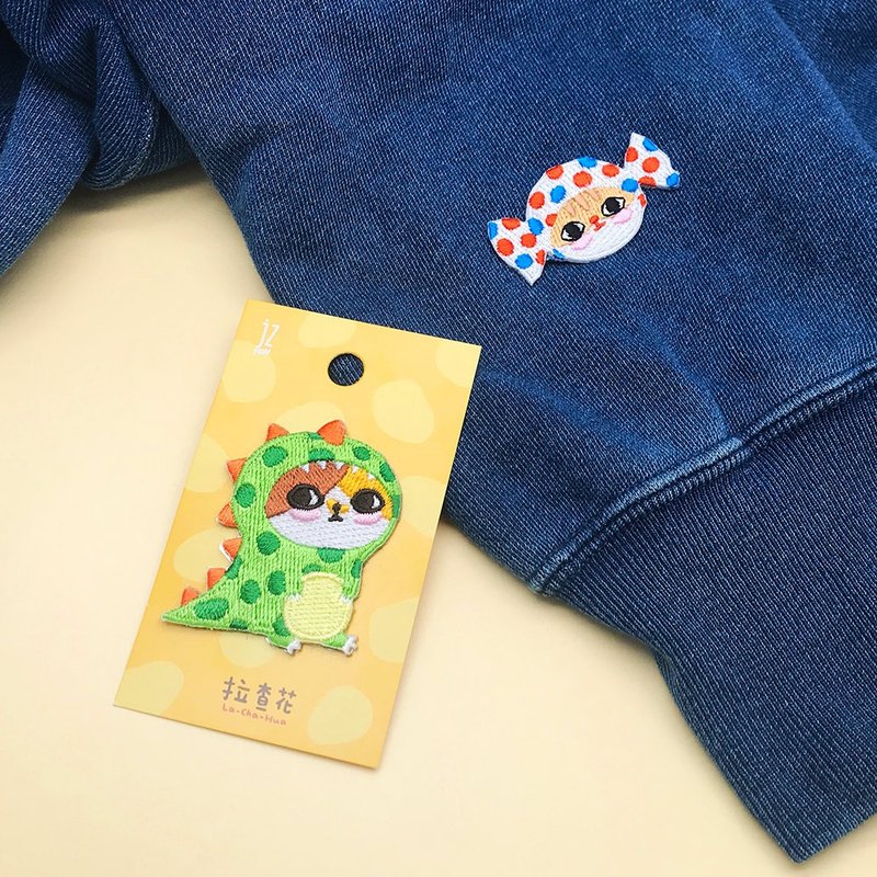 JzFun / 拉查花 刺繡裝飾貼二入組 - 貼紙 - 繡線 多色