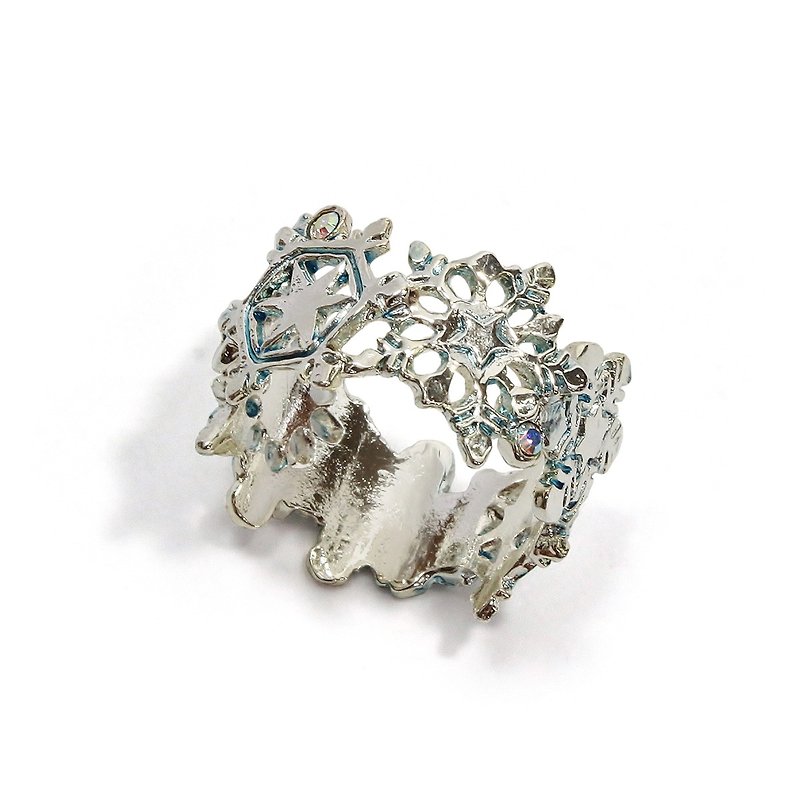 Snowflake ring RN154 - General Rings - Other Metals Blue