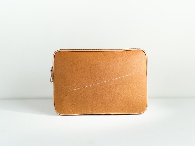 樂洋・Leyan- Effortless Chic13吋電腦包(Macbook)－粉粉橘 - 電腦袋 - 其他人造纖維 橘色