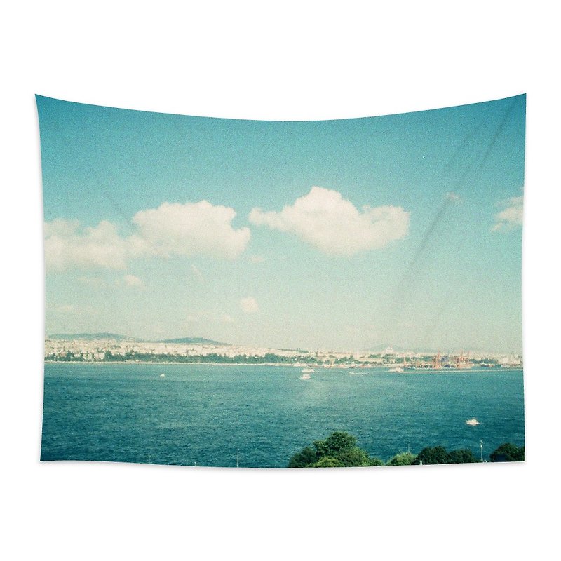 On The Road-Wall Tapestry | Home Decor | Christmas Gift | Holiday Gift | Fabric - ตกแต่งผนัง - เส้นใยสังเคราะห์ สีน้ำเงิน