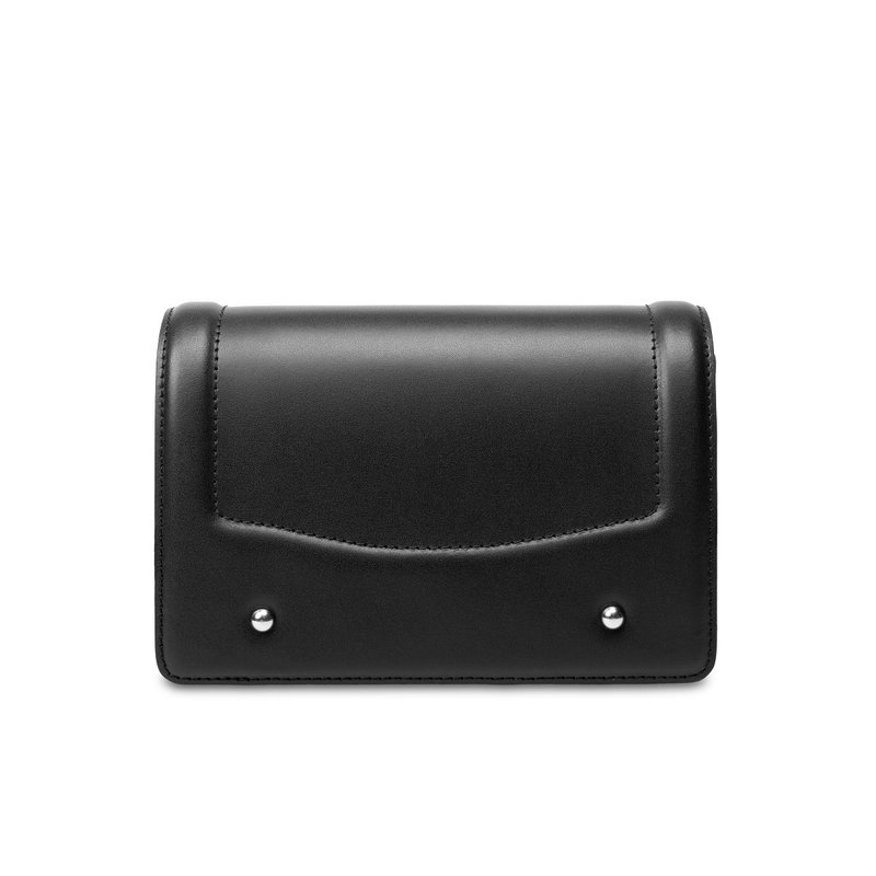 Samuel Ashley x 櫻桃小丸子聯乘皮革皮革斜背包 - 黑色 野口同學 - 側背包/斜背包 - 真皮 黑色