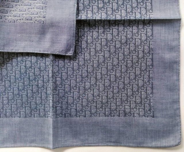 Christian Dior Vintage Handkerchief Monogram Blue 19.5 x 19 inches - Shop  orangesodapanda Handkerchiefs & Pocket Squares - Pinkoi