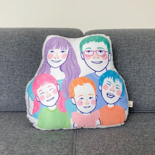 FunPrint 客製禮物 【客製化禮物】Cola系列插畫: 情侶 / 家人 / 寵物插畫抱枕