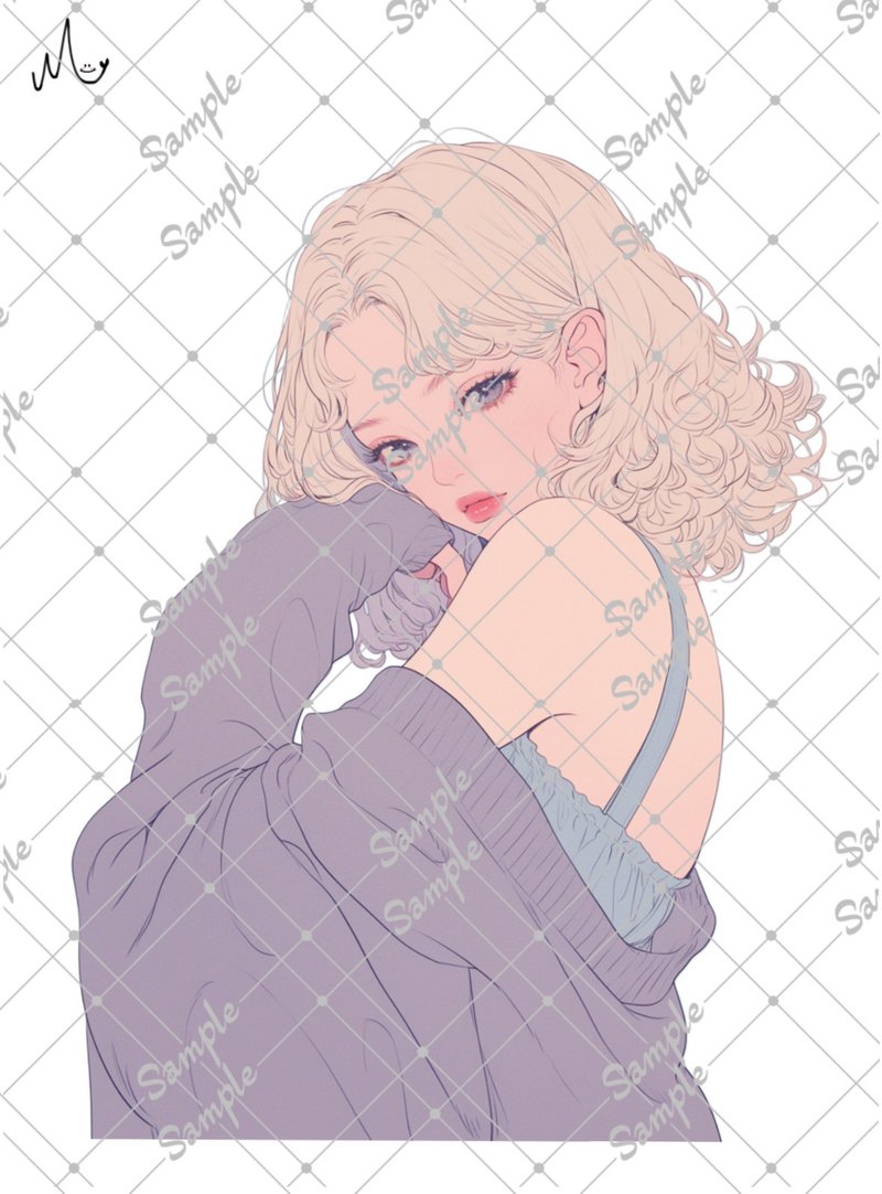 オリジナル人物ステッカー - 貼紙 - 紙 