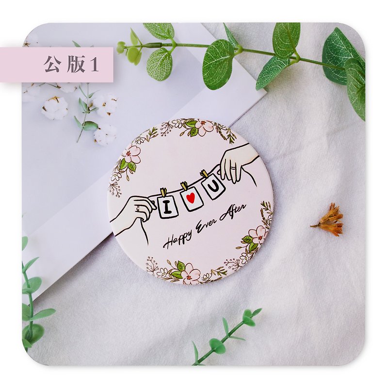 Wedding Small Ceramic Absorbent Coaster Public Version/Customizable - Other - Pottery 