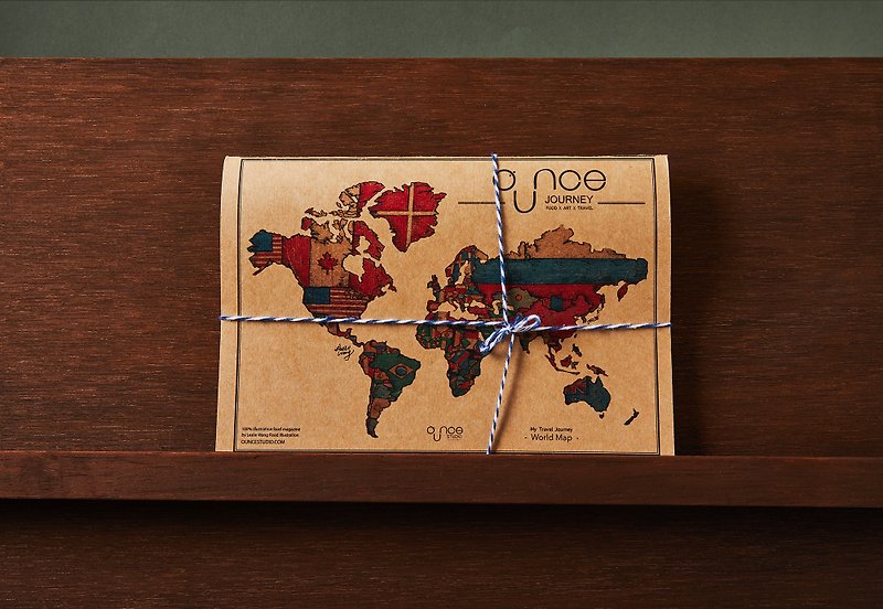 時代を超越したハンドブックカレンダー-世界地図 - ノート・手帳 - 紙 