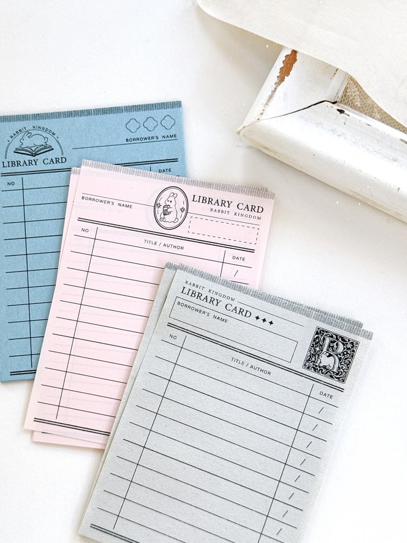 圖書借閱證便籤組 - 便條紙/便利貼 - 紙 白色
