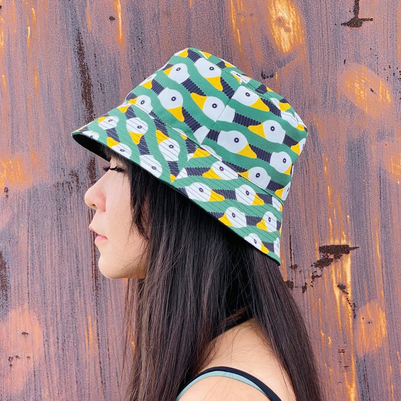 【錦源興】鴨頭燈漁夫帽 l 雙面配戴 手工製 戶外 登山 印花 - 帽子 - 聚酯纖維 多色