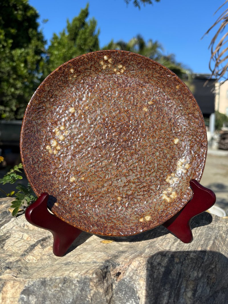 Hand-Painted White Plum Blossom Plate - Plates & Trays - Pottery Brown