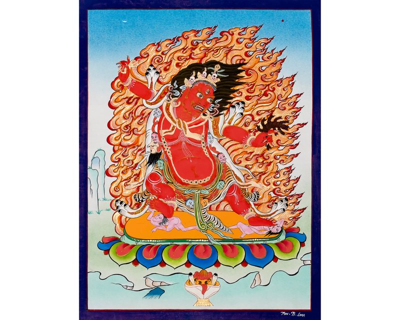 丹廷唐卡 – 藏傳神聖藝術的傑作 - 壁貼/牆壁裝飾 - 其他材質 多色