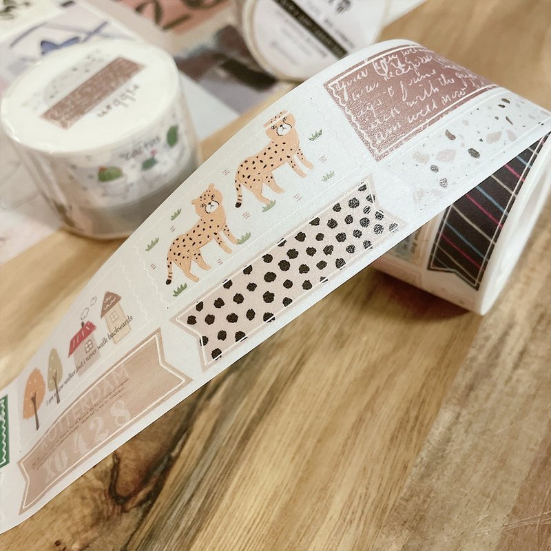 緞帶 割型紙膠帶 / 3.5cm寬 特殊油墨印刷 自 - 紙膠帶/和紙/PET - 紙 