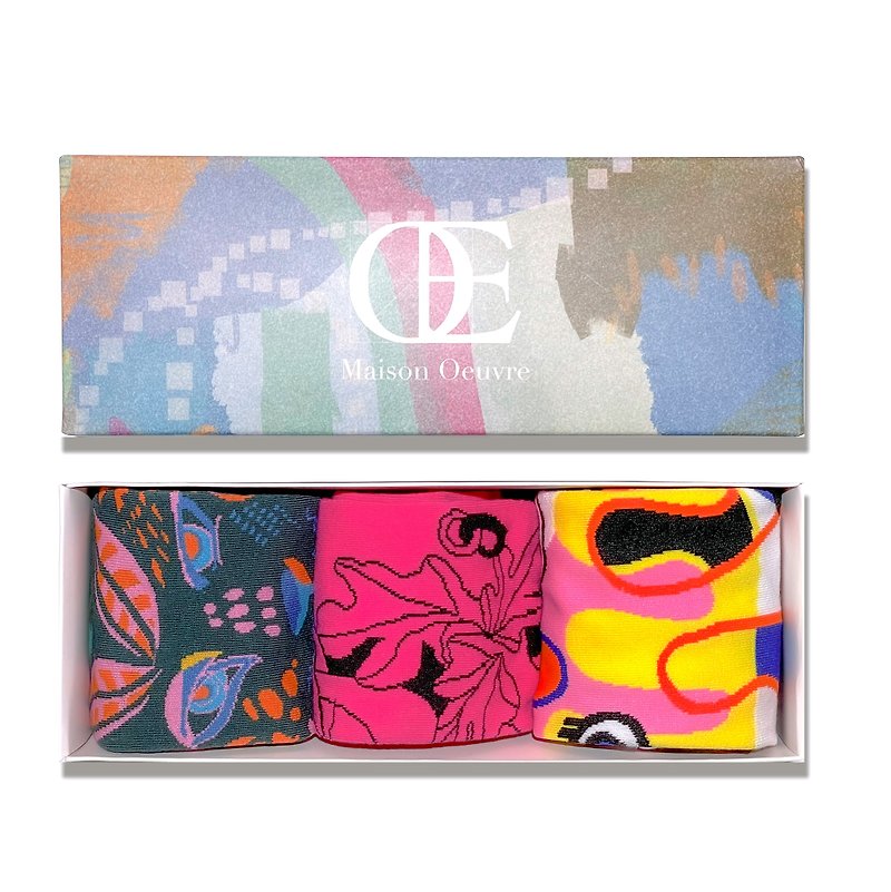 Cotton & Hemp Socks - Fun Funky Sock Gift Box Colorful Funky Collection