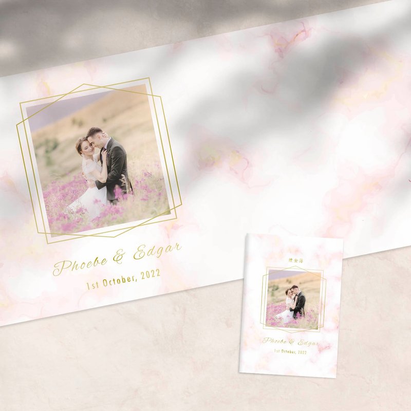 結婚簽名綢+收禮簿 婚禮桌巾  婚禮簽到  簽名軸 禮金簿 簽名布 - 海報/掛畫/掛布 - 其他材質 