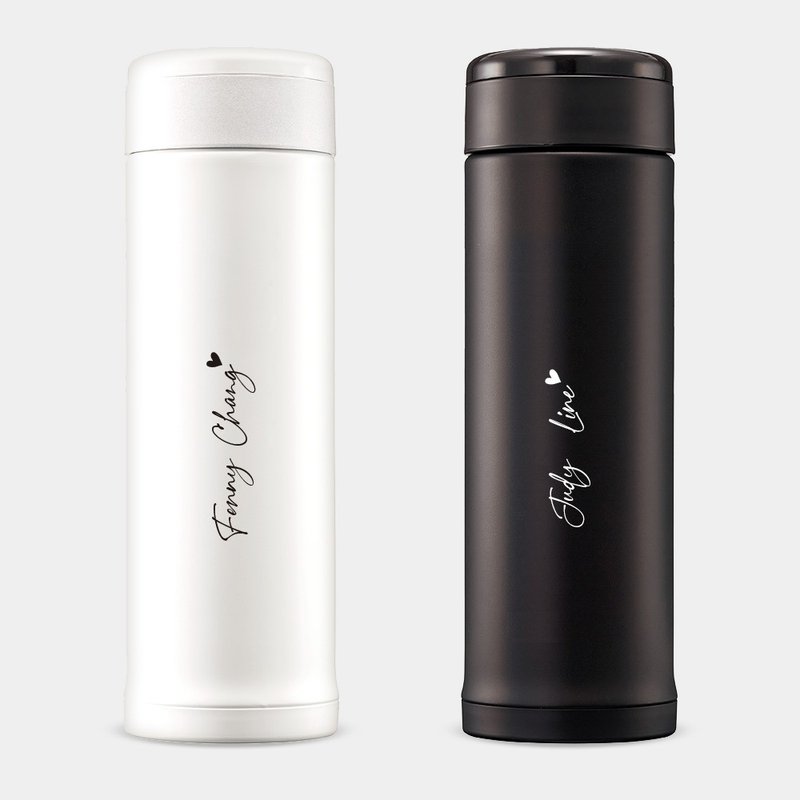 【客製化禮物】英文名 象印不鏽鋼保溫瓶 PU091 - 保溫瓶/保溫杯 - 不鏽鋼 白色