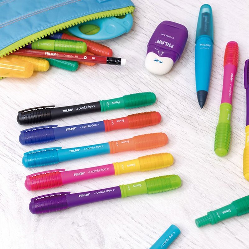 MILAN SWAY Rotary Mix and Match Color Ballpoint Pen_5pcs 10 Color Set - ปากกา - พลาสติก หลากหลายสี