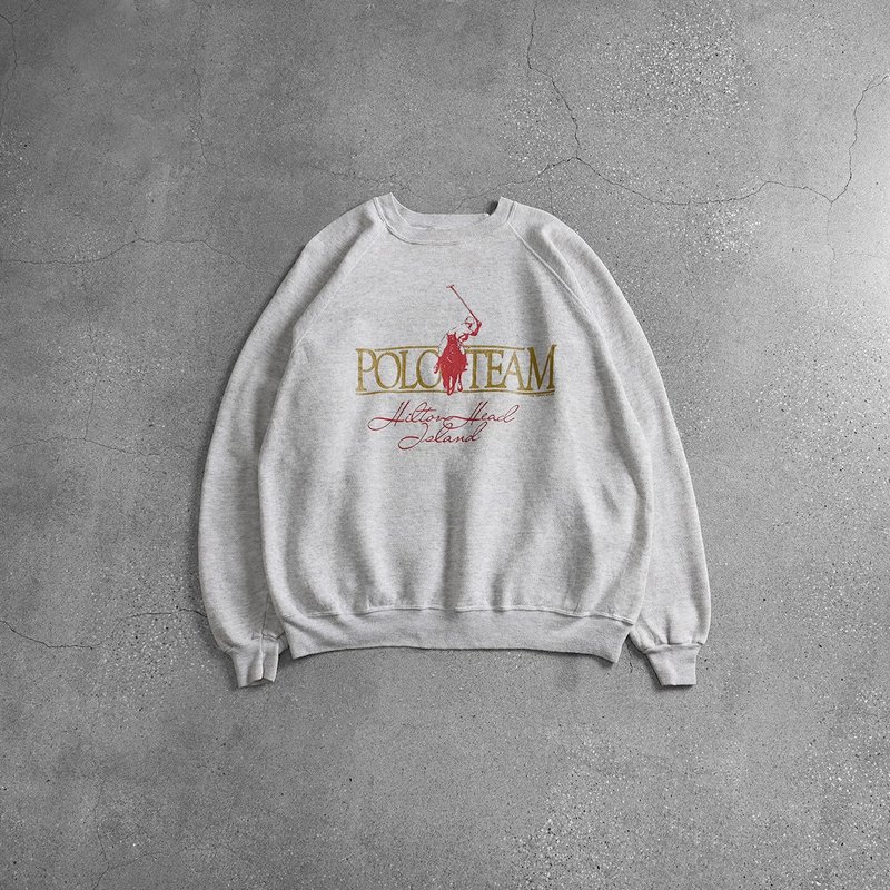 Vintage Sweatshirt - เสื้อยืดผู้ชาย - ผ้าฝ้าย/ผ้าลินิน สีเทา