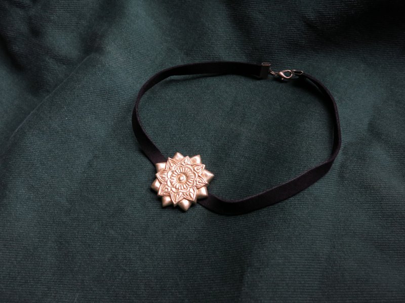 曼陀羅花朵 頸鍊 - 項鍊 - 銅/黃銅 金色