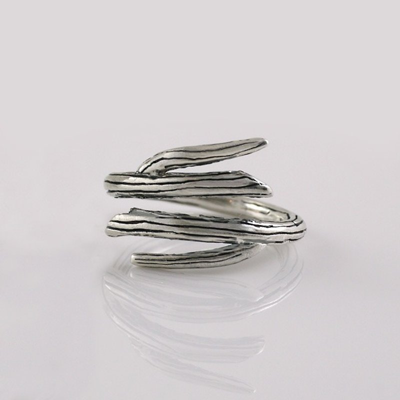Branch Ring - Wrap Ring - Oxidized Sterling Silver - Adjustable Ring - Open Ring - แหวนทั่วไป - เงินแท้ 