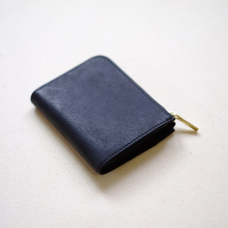 L-shaped zipper wallet/black - Wallets - Genuine Leather 