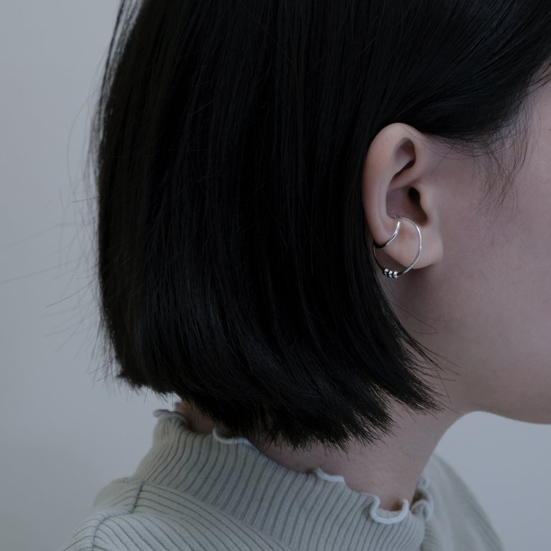 925 Sterling Silver Rolling Earring | Rolling Ear Cuff - ต่างหู - เงินแท้ สีเงิน