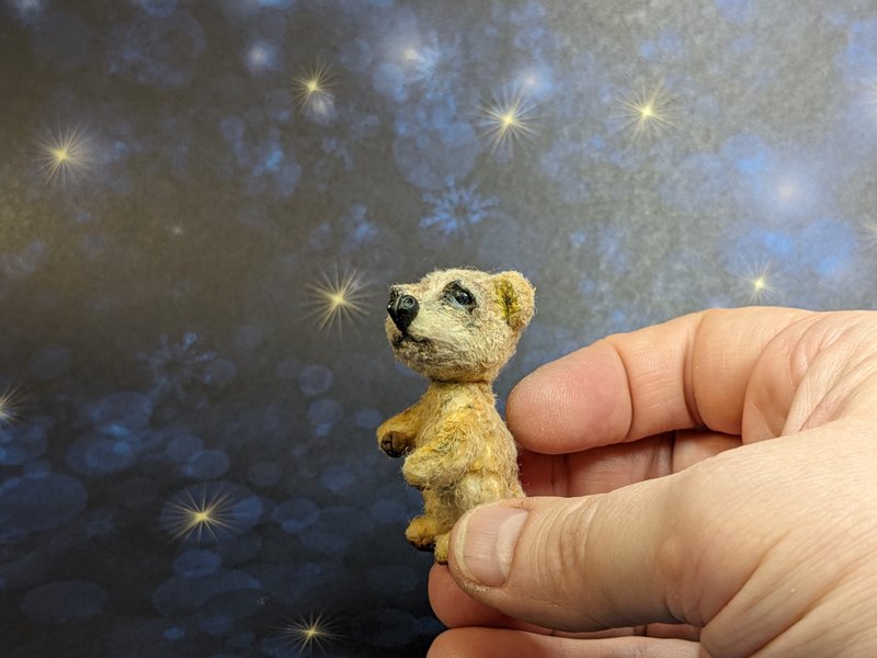 Teddy Bear - Dreamer. 5cm. Waiting for a miracle. テディベアちゃん - Stuffed Dolls & Figurines - Other Materials Khaki