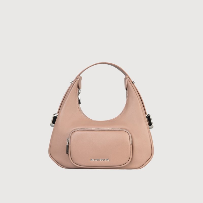 [Free gift bag] Ruiya small shoulder bag-lotus pink/BF848-26-CG - Handbags & Totes - Genuine Leather Pink