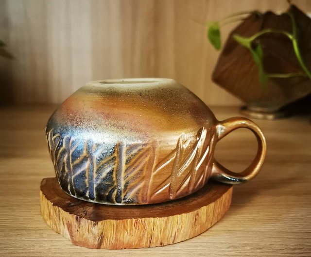 Firewood beaker with natural fall ash - Shop snowflower Teapots & Teacups -  Pinkoi