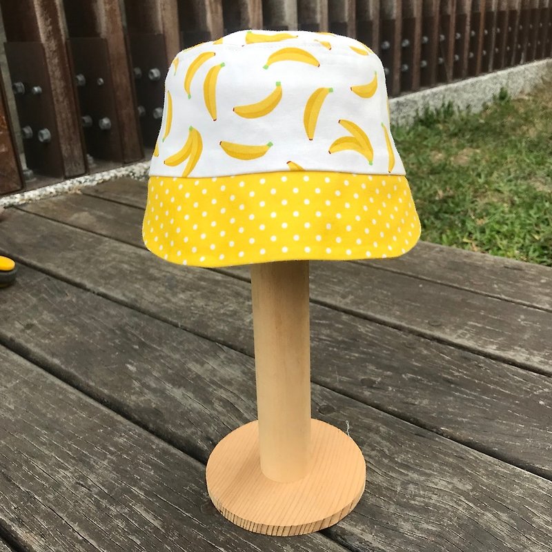 Bana that handmade hat - double-sided wear - หมวก - ผ้าฝ้าย/ผ้าลินิน สีเหลือง
