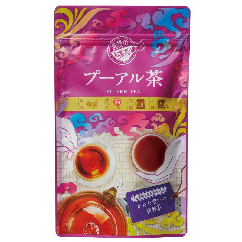 World tea tour Pu-erh tea tea bag 5g x 20 packs - Tea - Other Materials 