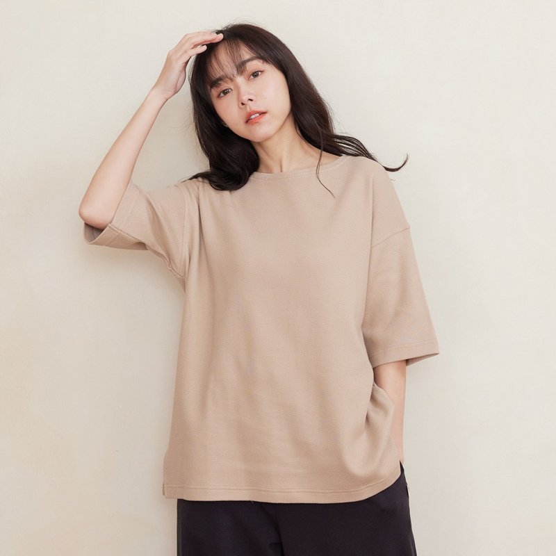 UMORFIL軟綿鬆餅布短袖上衣-共3色 - 女上衣/長袖上衣 - 棉．麻 多色